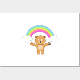 Bear and Rainbow Posters and Art